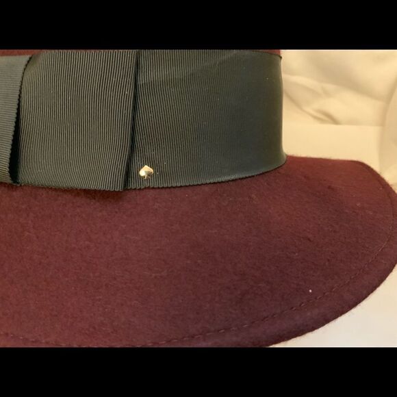Kate Spade New York hats off Burgundy  black  Hat - One Size  Gorgeous - Picture 2 of 12